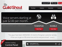 Tablet Screenshot of guildshout.com